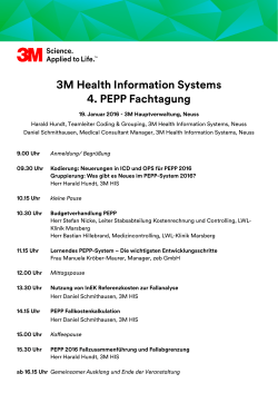 4. PEPP Fachtagung 3M Health Information Systems
