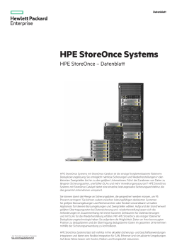 HPE StoreOnce Systems – Datenblatt