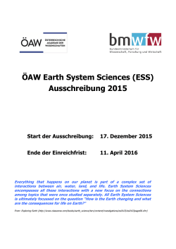 ÖAW Earth System Sciences - Österreichische Akademie der