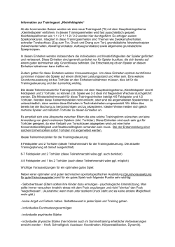 Informationen Kleinfeldspiele