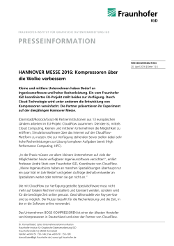 HANNOVER MESSE 2016: Kompressoren über