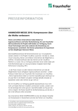 HANNOVER MESSE 2016: Kompressoren &uuml;ber