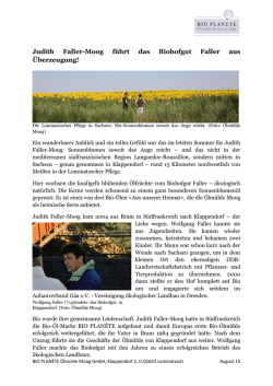 Judith Faller-Moog f&uuml;hrt das Biohofgut Faller aus &Uuml;berzeugung!