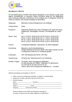 Grundkurs 2 / 2015-16 Ob aus &Uuml;berzeugung, Ambition oder blosser