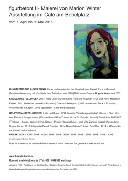 figurbetont II- Malerei von Marion Winter Ausstellung - Hoppla