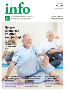 info Nr. 136 - 07/2015 Gelenkschmerzen im Alter sind h&auml;ufig
