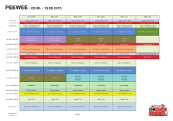 peewee - 09.08. - 15.08.2015