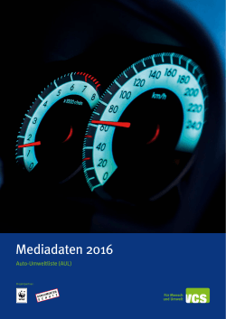 Mediadaten 2016 - VCS Verkehrs