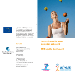 Innovationen für einen gesunden Lebensstil EU