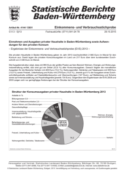 Einnahmen und Ausgaben privater Haushalte in Baden