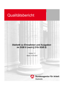 Statistik zu Einnahmen und Ausgaben SGB II