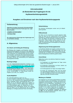 Informationsblatt als Bestandteil des Fragebogens f&uuml;r die