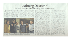 die Proben für „Achtung Deutsch ! "