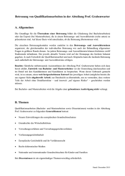 Infoblatt &uuml;ber Abschlussarbeiten bei Prof. Grabenwarter
