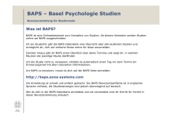 BAPS – Basel Psychologie Studien