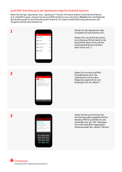 pushTAN: Einrichtung in der Sparkassen-App für Android
