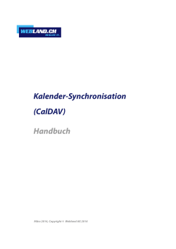 Handbuch Kalender (CalDAV)