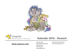 Kalender 2016 – Deutsch