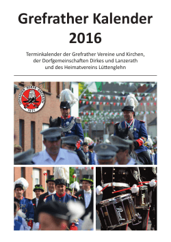Grefrather Kalender 2016 - St. Sebastianus Schützenbruderschaft