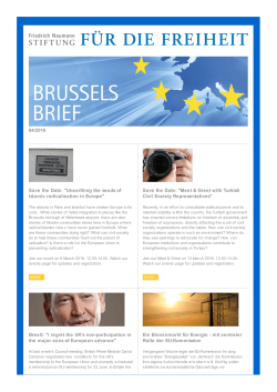 Brussels Brief 04-2016 - Friedrich Naumann Foundation for