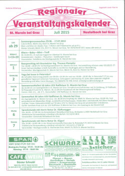 Veranstaltungskalender Juli 2015 - Marktgemeinde St. Marein bei