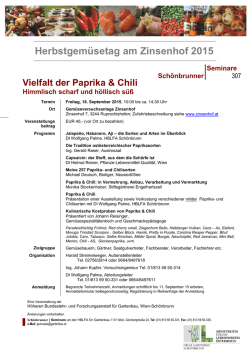 Herbstgem&uuml;setag am Zinsenhof 2015 Seminare Sch&ouml;nbrunner