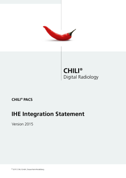 IHE Integration Statement about participation in the