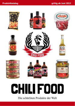 Produktkatalog gültig ab Juni 2015 - Chili