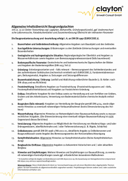 Inhalt unserer Gutachten