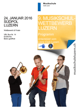 9. musikschul- wettbewerb luzern