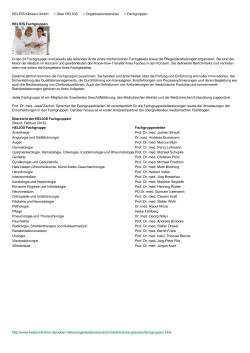 HELIOS Kliniken GmbH > Über HELIOS > Organisationsstruktur