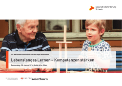 Lebenslanges Lernen – Kompetenzen stärken