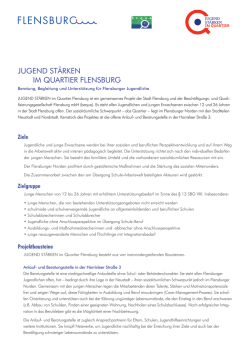 JUGEND STÄRKEN im QUaRTiER FlENSbURG
