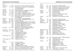 Gottesdienstplan - St. Johannis