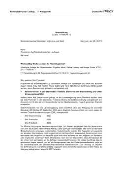 Niedersächsischer Landtag – 17. Wahlperiode Drucksache 17/4503