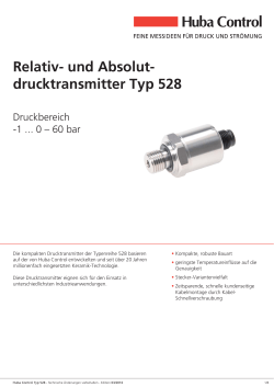 Relativ- und Absolut- drucktransmitter Typ 528