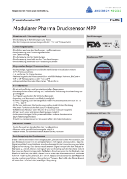 Modularer Pharma Drucksensor MPP - Anderson