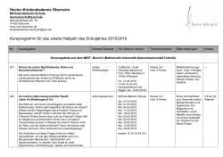 Kursprogramm - Staatlichen Schulamt Heilbronn