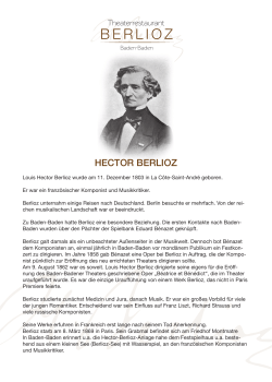 berlioz - RESTAURANT BERLIOZ