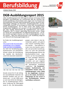 DGB-Ausbildungsreport 2015