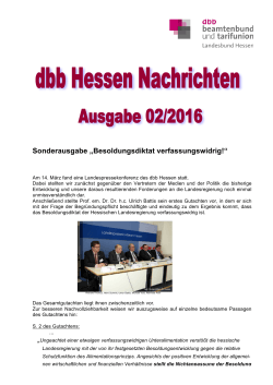dbb Hessen Nachrichten 02/2016 - dbb beamtenbund und tarifunion