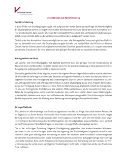 Informationsblatt zum H&auml;rtefallantrag
