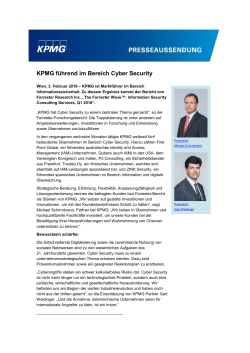 KPMG führend im Bereich Cyber Security