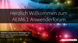 Adobe Experience Manager 6.1 - Neuerungen