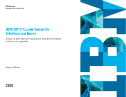 IBM 2015 Cyber Security Intelligence Index