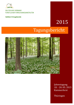 Band 2015 - Lehrstuhl für Waldwachstumskunde