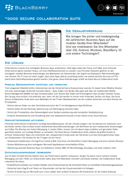 GOOD SECURE COLLABORATION SUITE