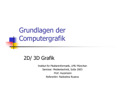 Grundlagen der Computergrafik - Medieninformatik