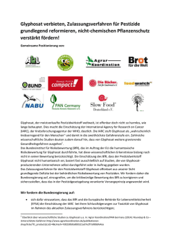 Glyphosat verbieten, Zulassungsverfahren f&uuml;r Pestizide