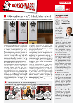 NPD verbieten – AfD inhaltlich stellen! - SPD
